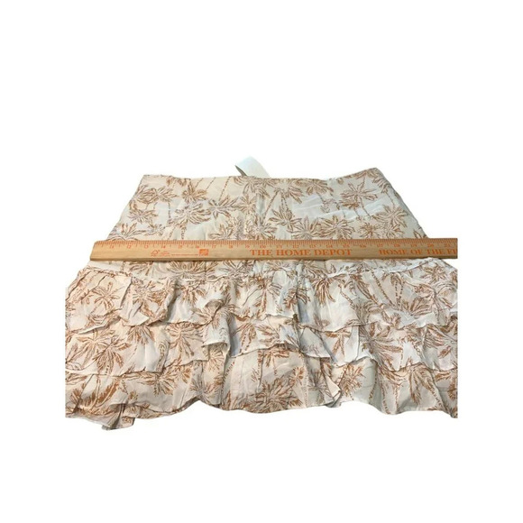 1. State Womens Etched Palm Ruffle Mini Skirt L - Picture 8 of 9